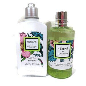 L'Occitane Limited Edition Herbae Body Milk & Shower Gel Set 8.4 OZ X 2 NEW